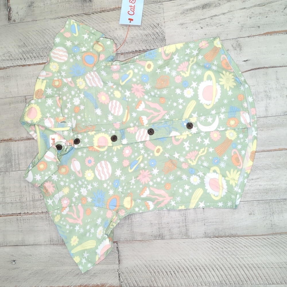 Baby short sleeve button up